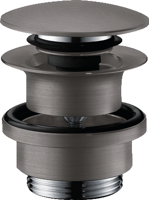 Донный клапан для раковины и биде hansgrohe Push-Open 50100340 шлифованный черный хром 12500₽