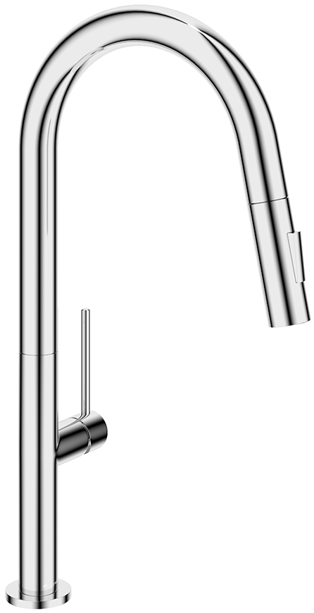 Смеситель для кухни Aqueduto ASSISTENTE ASI0200 с вытяжным изливом 2 типа струй хром 11700₽