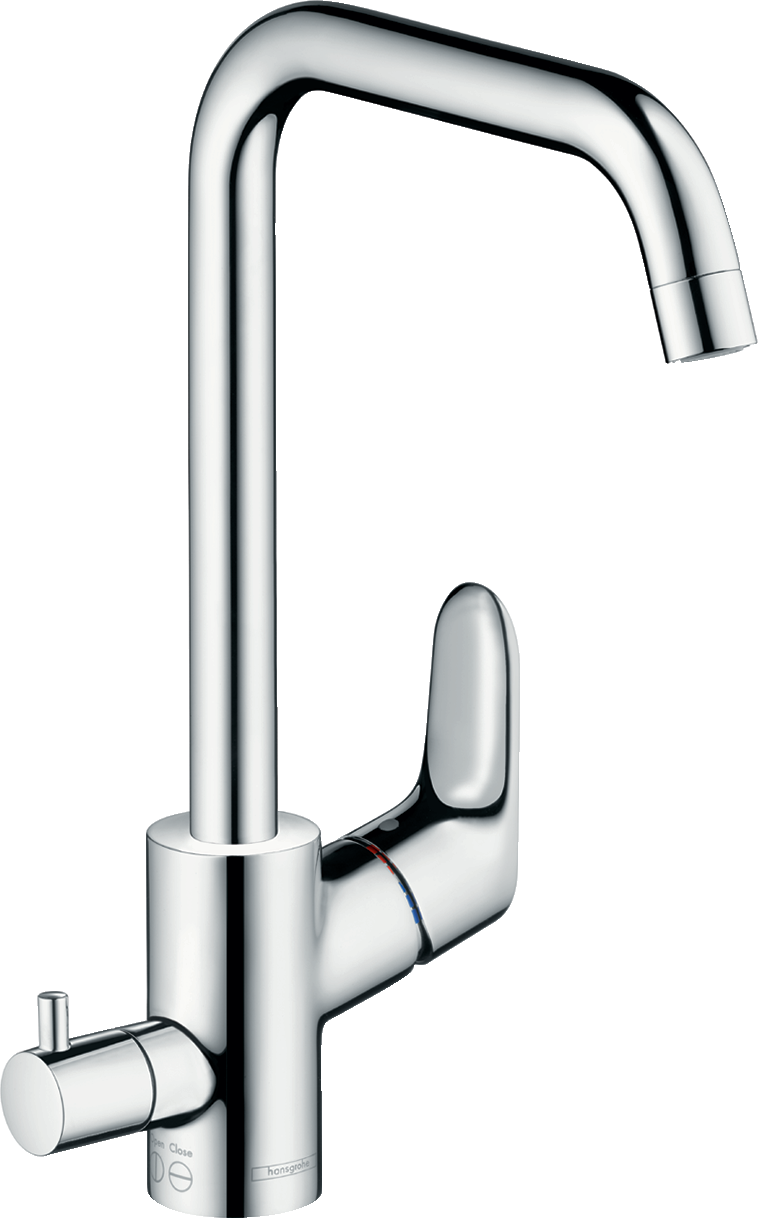 Смеситель hansgrohe Focus E2 для кухонной мойки с запорным вентилем для посудомоечной машины, хром 31823000