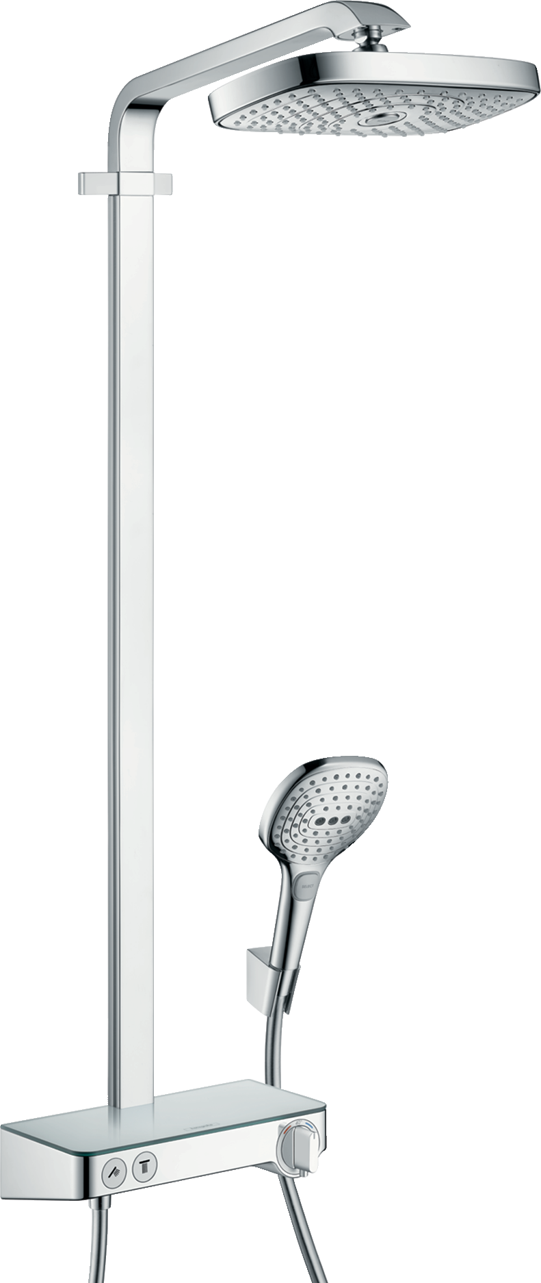 Душевая система hansgrohe Raindance Select E 300 2jet Showerpipe с термостатом, хром 27126000