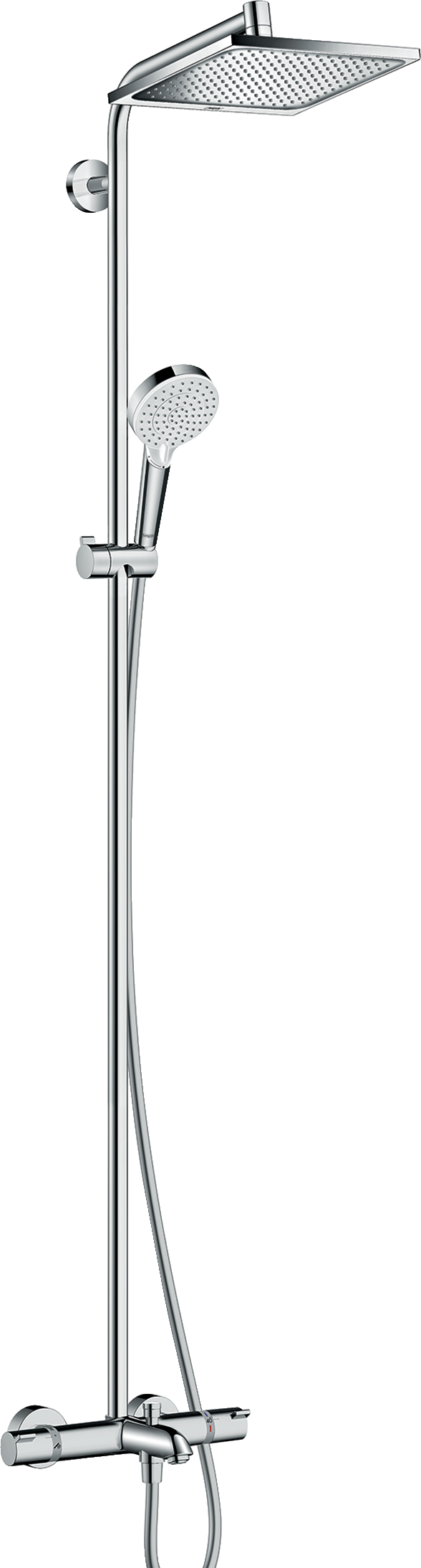 Душевая система hansgrohe Crometta E 240 1jet Showerpipe с термостатом 27298000