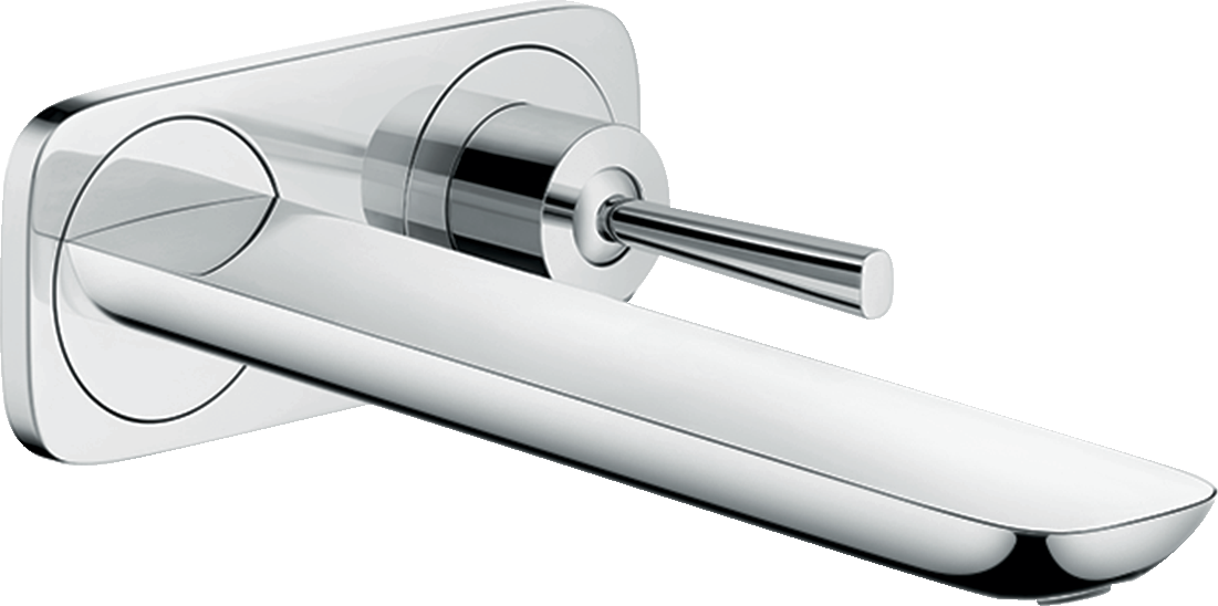Смеситель hansgrohe PuraVida для раковины настенный с длинным изливом, хром 15085000