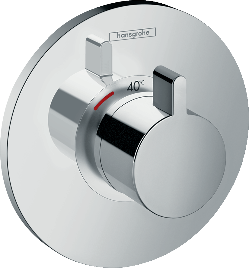 Внешняя часть термостата для душа hansgrohe Ecostat S скрытого монтажа 15756000 хром 46990₽