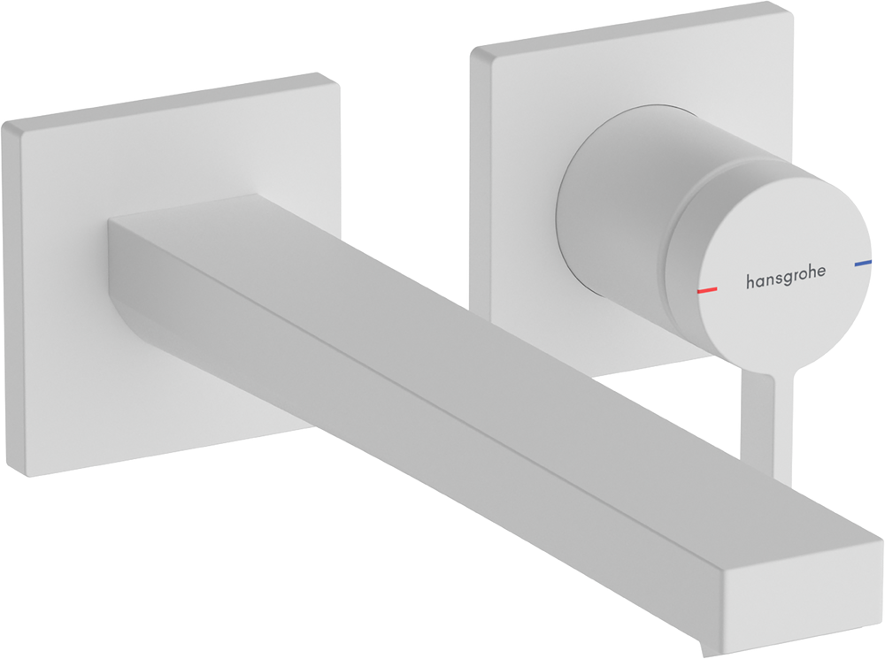 Внешняя часть смесителя для раковины hansgrohe Tecturis E скрытого монтажа, EcoSmart+, 73051700, матовый белый