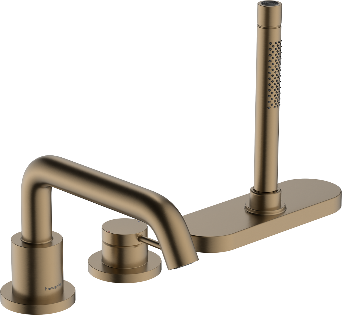Cмеситель для ванны hansgrohe Tecturis S на 3 отверстия 73447140 шлифованная бронза 108700₽