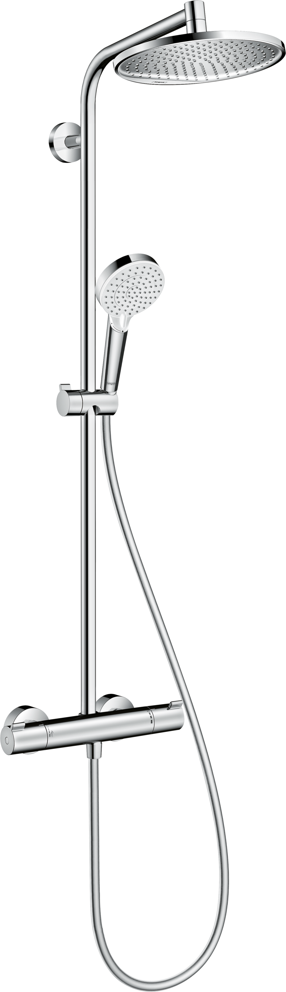 Душевая система hansgrohe Crometta S 240 1jet EcoSmart с термостатом 27268000 хром 57990₽