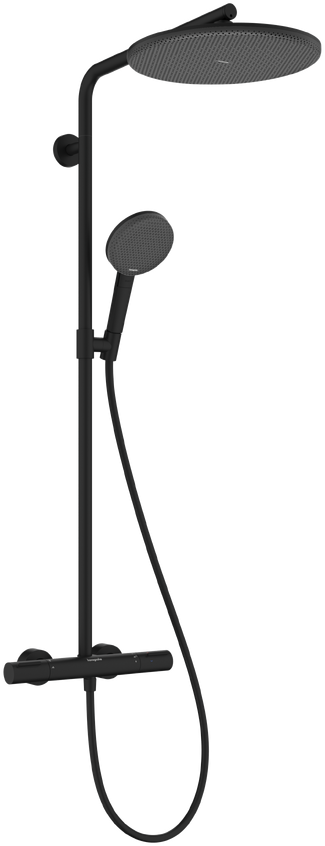 Душевая система hansgrohe Raindance Alive S Puro Showerpipe 300 1jet с Ecostat Element 24592670 матовый черный 164600₽