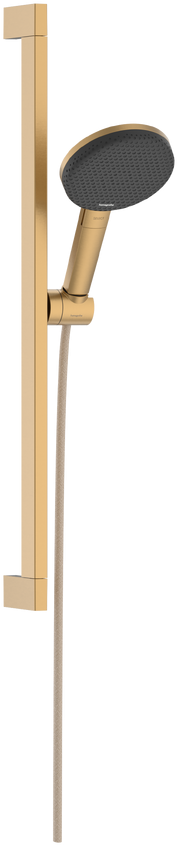Душевой гарнитур hansgrohe Raindance Alive Select S 125 3 струи со штангой Unica E Puro 65 см 24600140 шлифованная бронза 78200₽