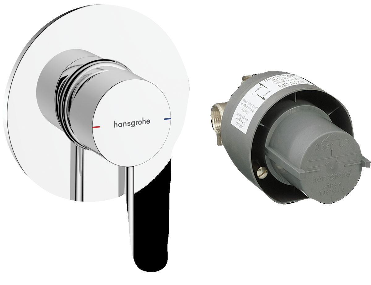 Смеситель для душа hansgrohe Zesis S скрытого монтажа в комплекте с монтажной частью 74618000 хром 29610₽