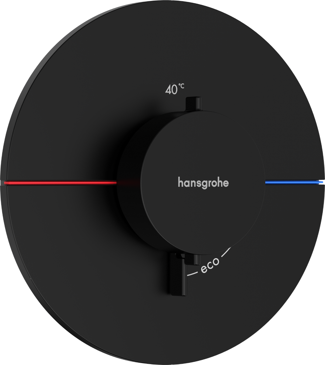 Внешняя часть термостата hansgrohe ShowerSelect Comfort S для скрытой установки на 1 функции 15559670 матовый черный 78730₽