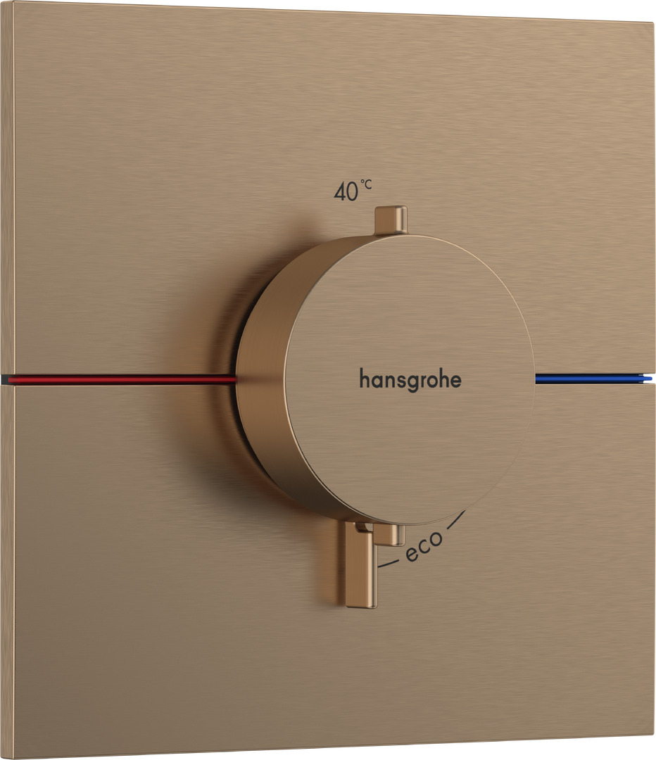 Внешняя часть термостата hansgrohe ShowerSelect Comfort E для скрытой установки 15574140 шлифованная бронза 112600₽
