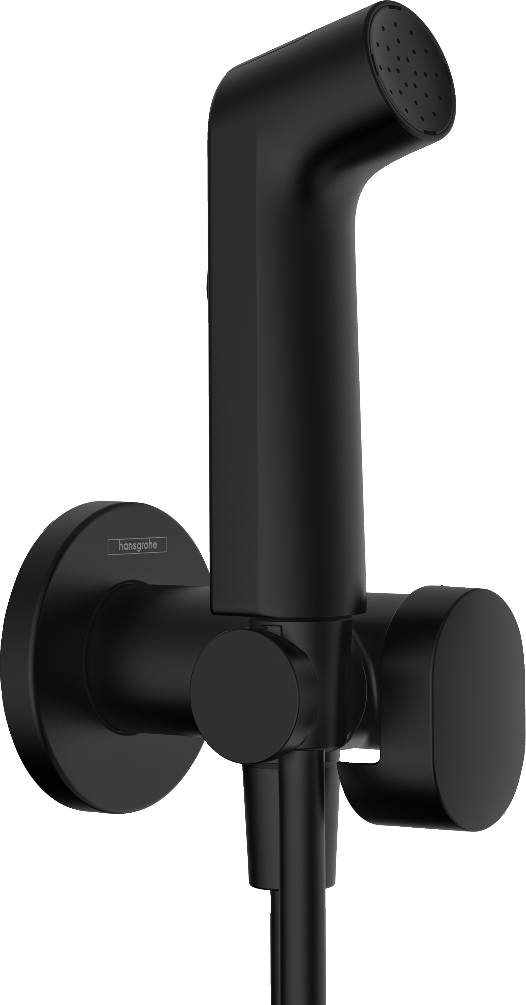 Гигиенический душ hansgrohe 1jet S со смесителем держателем и шлангом 125 см 29232670 матовый черный 26500₽