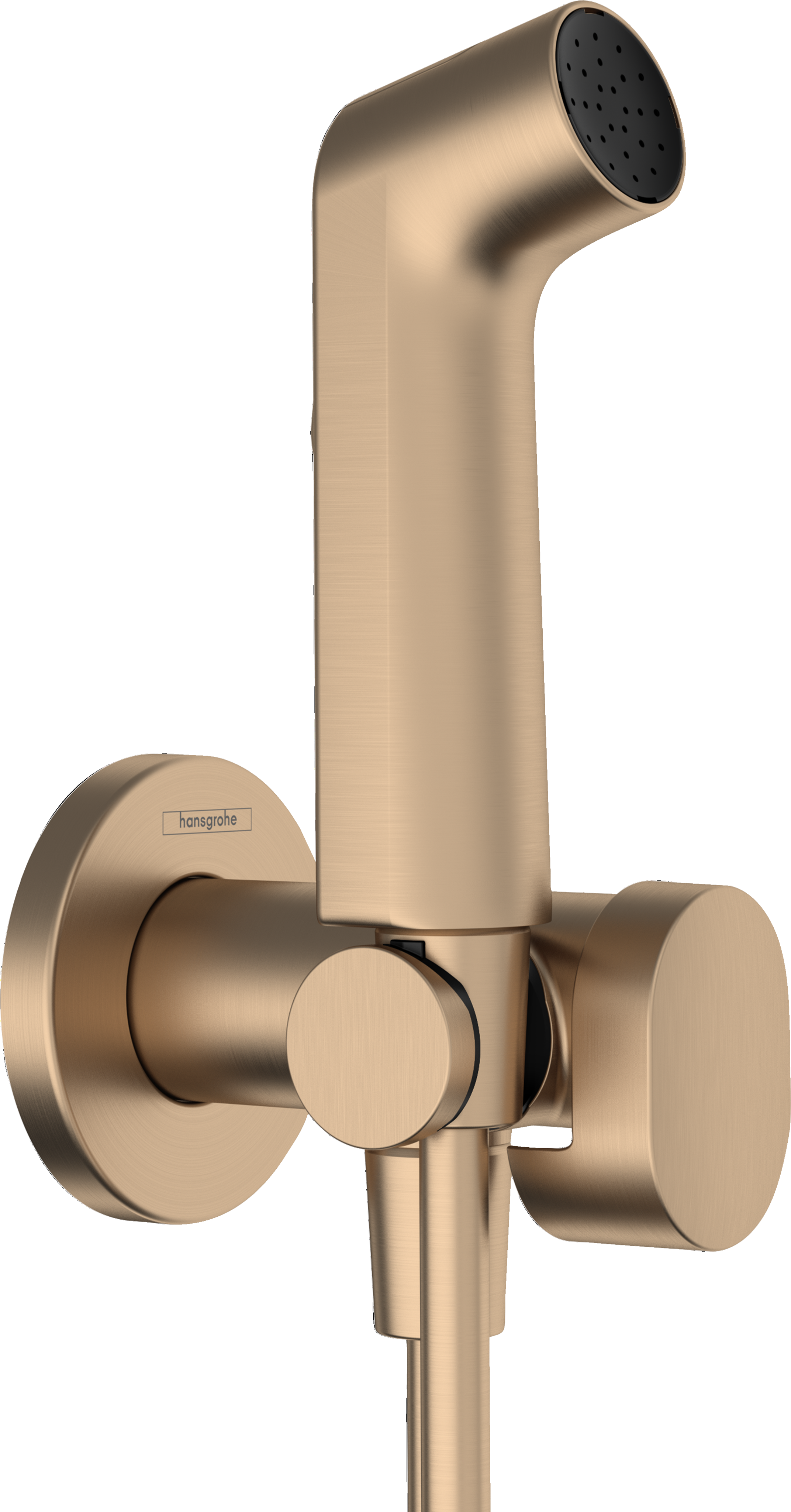 Гигиенический душ hansgrohe 1jet S со смесителем держателем и шлангом 125 см 29232140 шлифованная бронза 25400₽