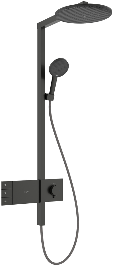 Душевая система hansgrohe Raindance Alive S Showerpipe 300 2jet с термостатом ShowerSelect Comfort 24595340 шлифованный черный хром 287410₽