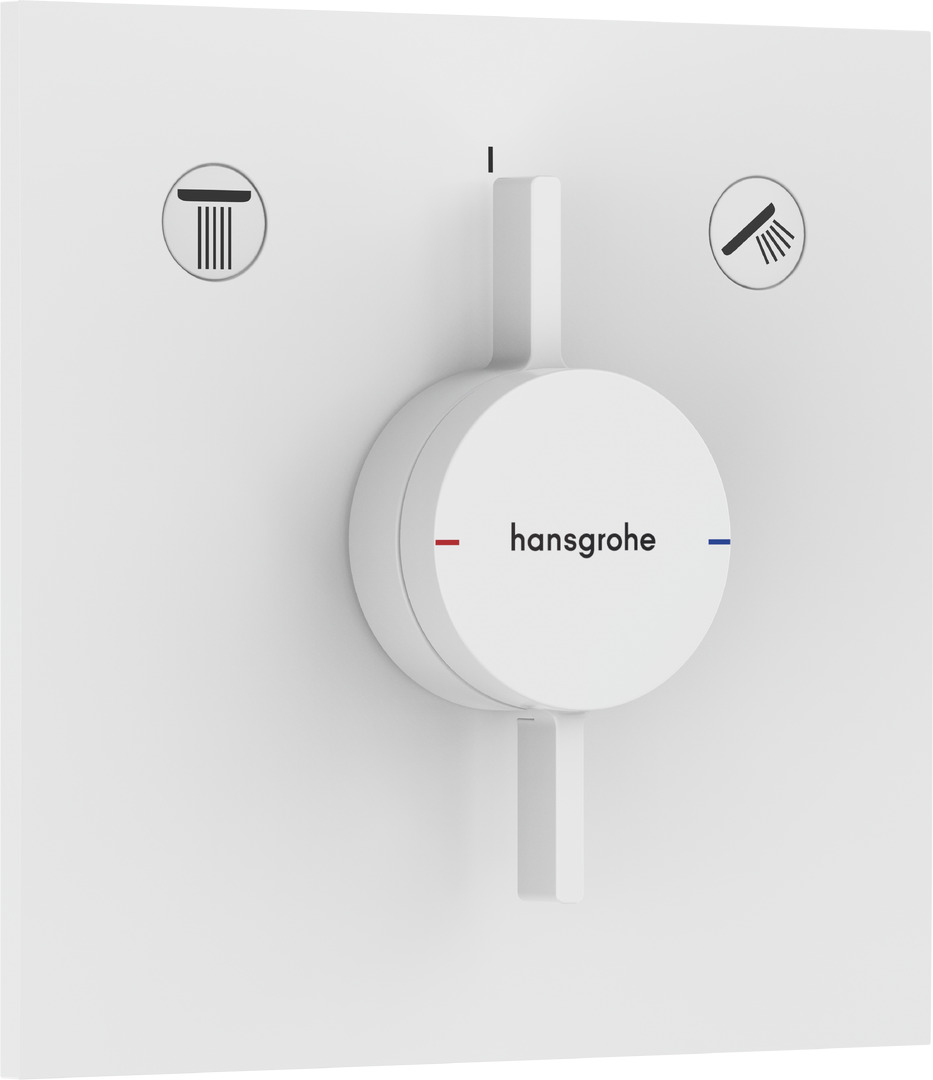 Внешняя часть смесителя hansgrohe DuoTurn E скрытого монтажа на 2 функции 75417700 матовый белый 50700₽