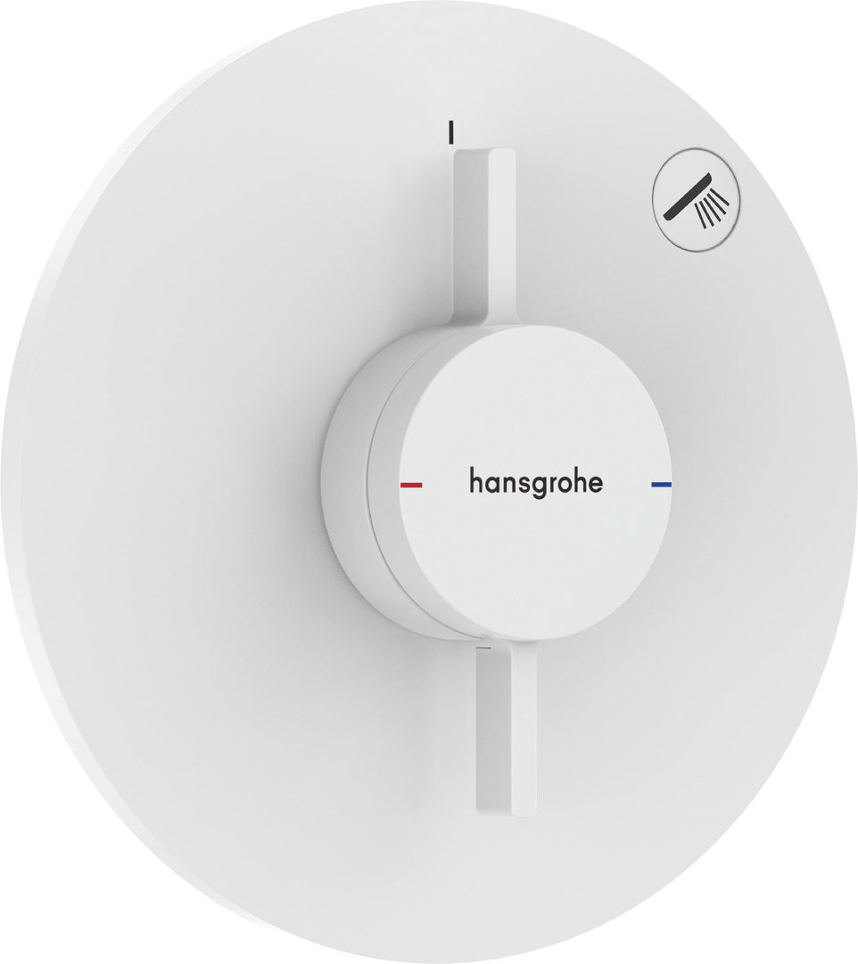 Внешняя часть смесителя hansgrohe DuoTurn S скрытого монтажа на 1 функции 75618700 матовый белый 33700₽