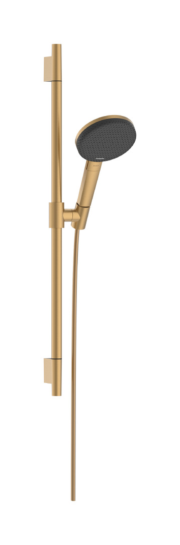 Душевой гарнитур hansgrohe Raindance Alive Select S 125 3 струи со штангой Unica S Puro 65 см 24602140 шлифованная бронза 56400₽