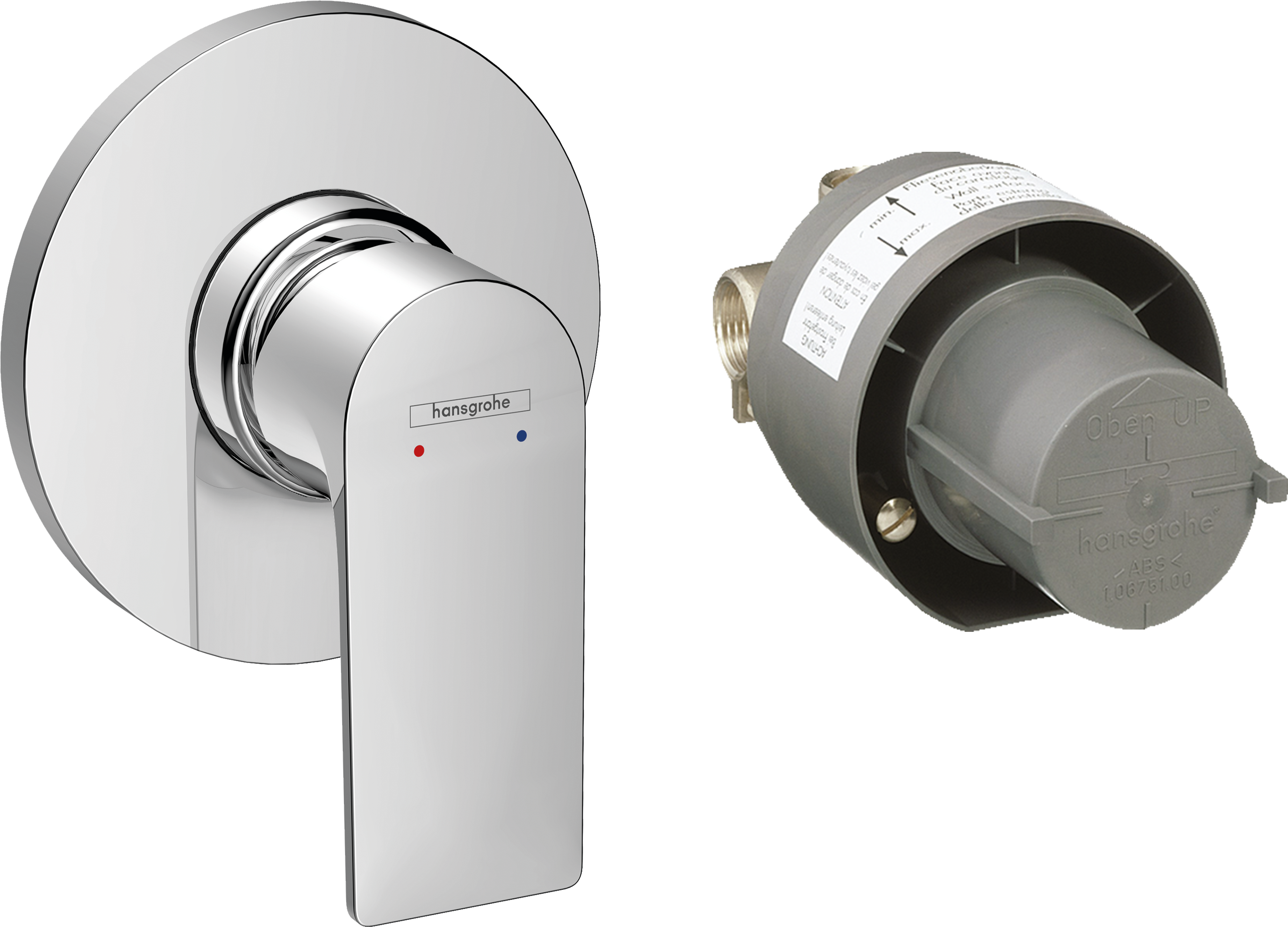 Смеситель для душа hansgrohe Rebris E скрытого монтажа в комплекте с монтажной частью 72658000 хром 15100₽