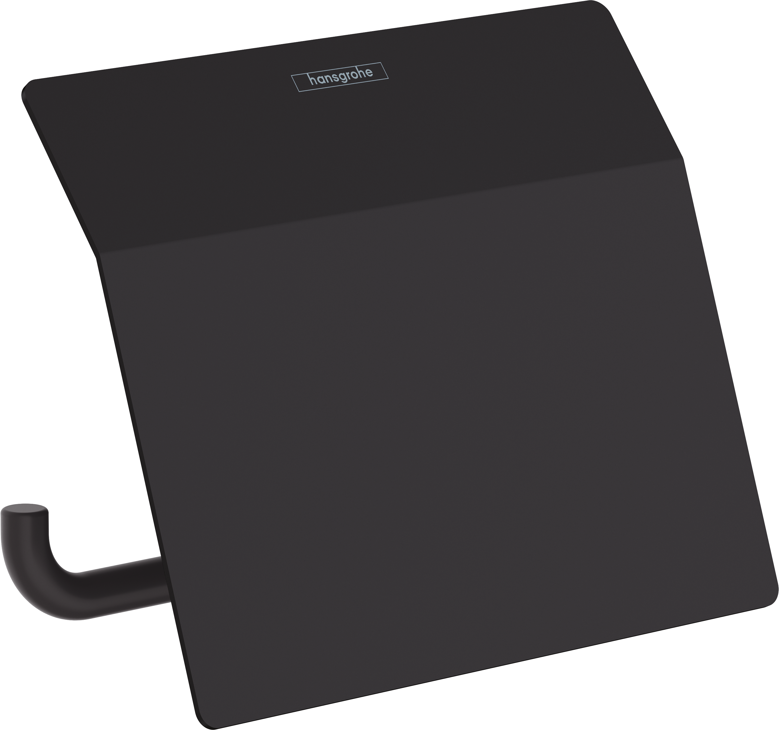 Держатель для туалетной бумаги hansgrohe AddStoris с крышкой 41753670 матовый черный 13320₽