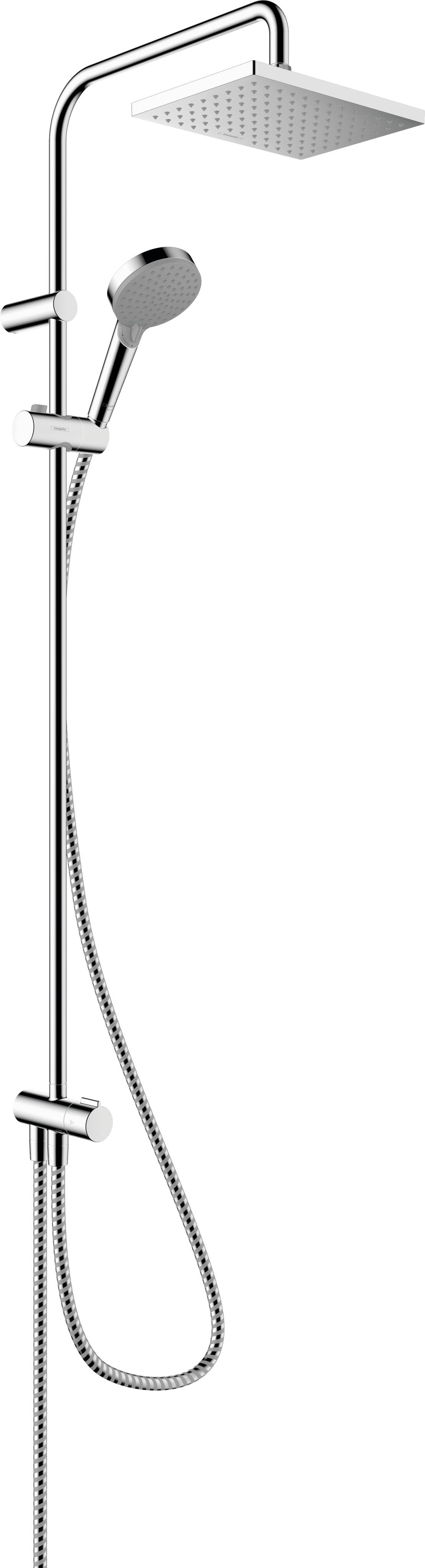 Душевая система hansgrohe Vernis Shape 230 1jet Reno с переключателем потоков 26282000 хром 49990₽