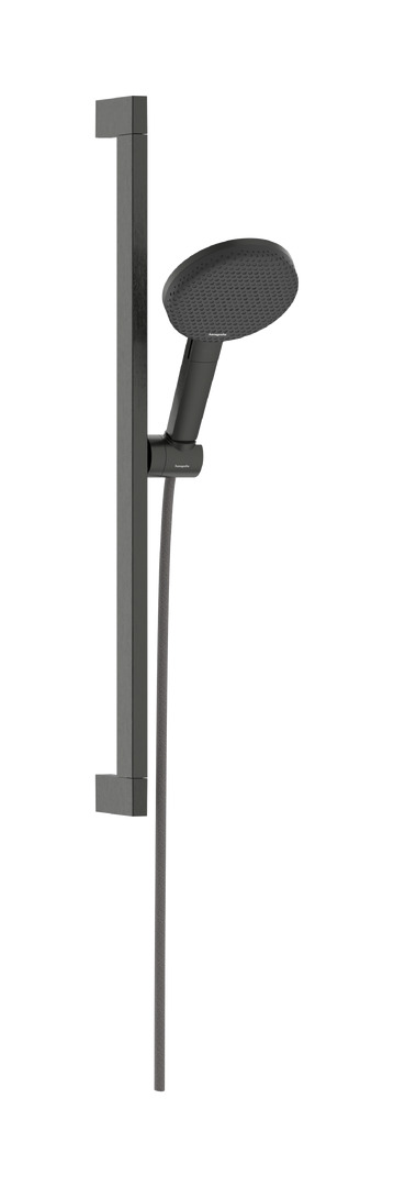 Душевой гарнитур hansgrohe Raindance Alive Select S 125 3 струи со штангой Unica E Puro 65 см 24600340 шлифованный черный хром 78200₽