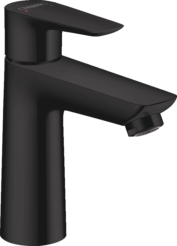 Смеситель для раковины hansgrohe Talis E 110 со сливным гарнитуром 71710670 матовый черный 15500₽