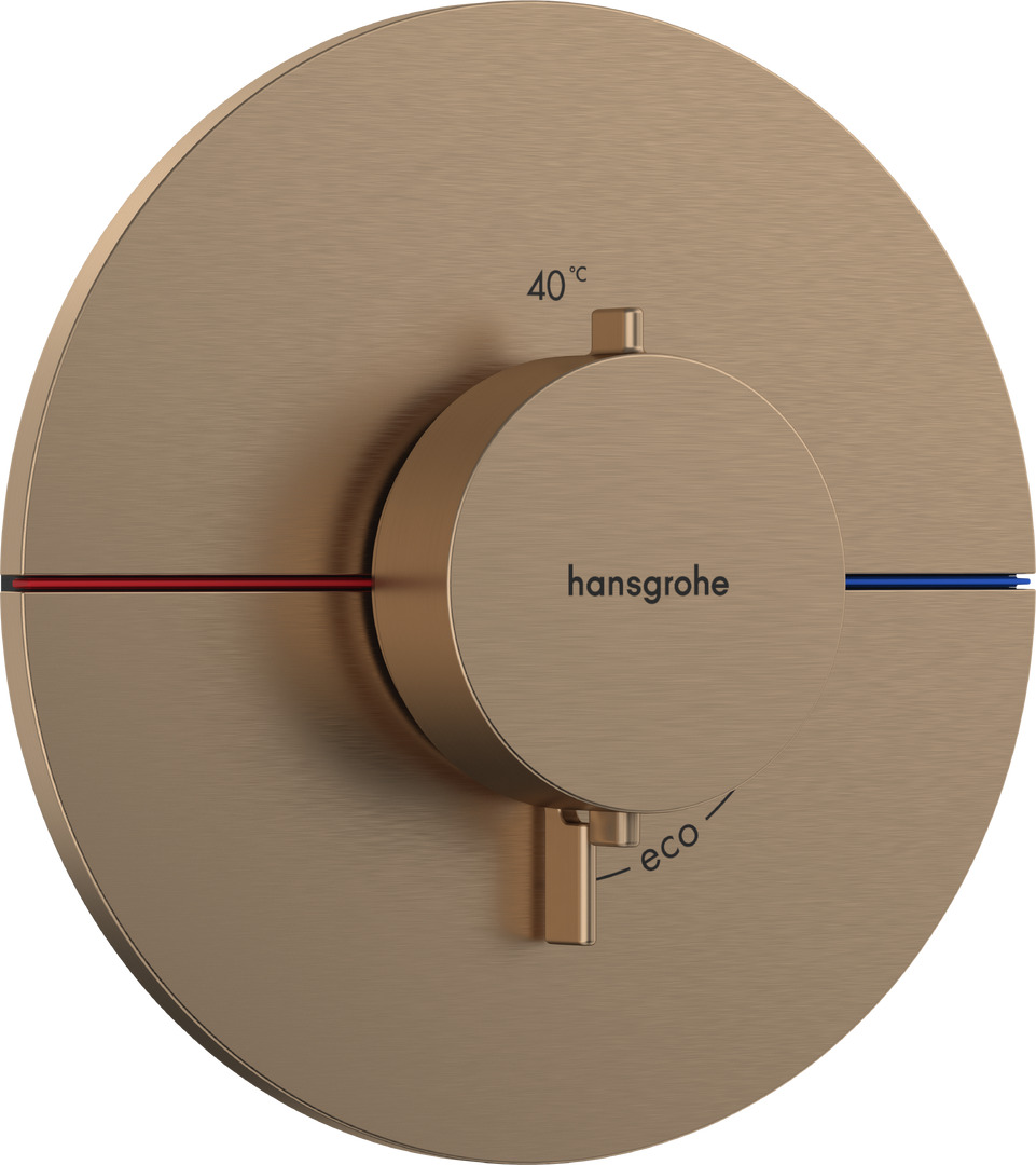 Внешняя часть термостата hansgrohe ShowerSelect Comfort S для скрытой установки на 1 функции 15559140 шлифованная бронза 112400₽