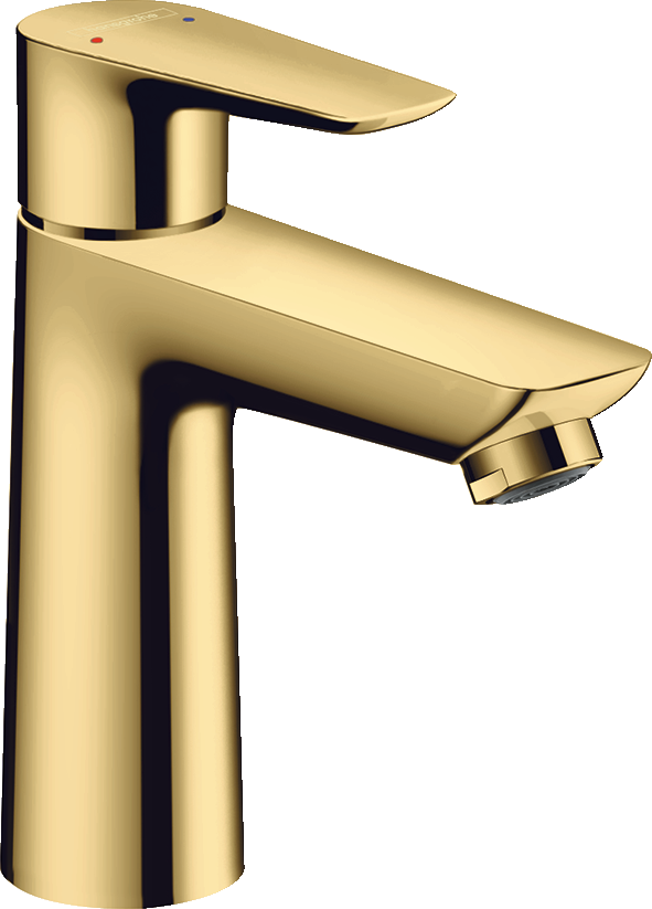Смеситель для раковины hansgrohe Talis E 110 со сливным гарнитуром 71710990 полированное золото 24900₽
