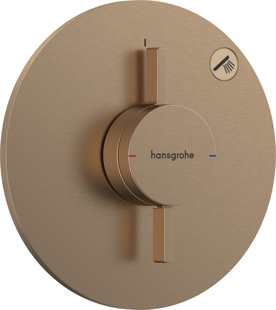 Внешняя часть смесителя hansgrohe DuoTurn S скрытого монтажа на 1 функции 75618140 шлифованная бронза 33700₽