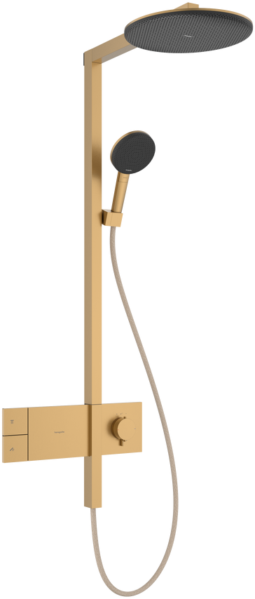 Душевая система hansgrohe Raindance Alive S Showerpipe 300 1jet с термостатом ShowerSelect Comfort 24582140 шлифованная бронза 256980₽