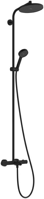 Душевая система hansgrohe Activera S Showerpipe 240 1jet EcoSmart с термостатом для ванны Ecostat Fine 28871670 матовый черный 106710₽