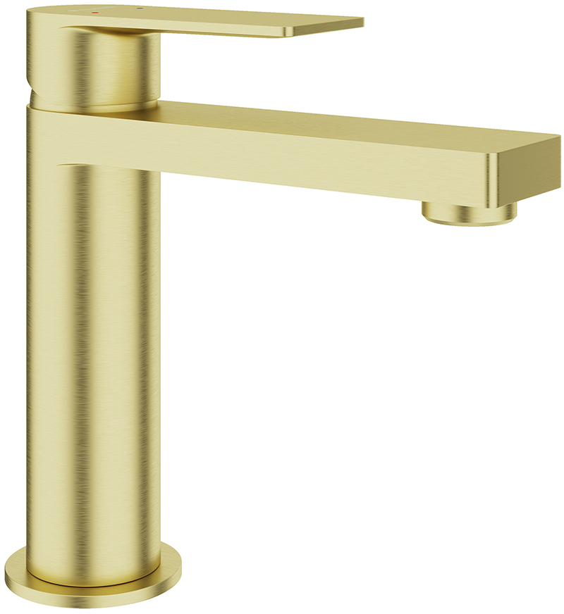 Смеситель для раковины Aqueduto GEOMETRICO GEO0250 шлифованное золото 12870₽
