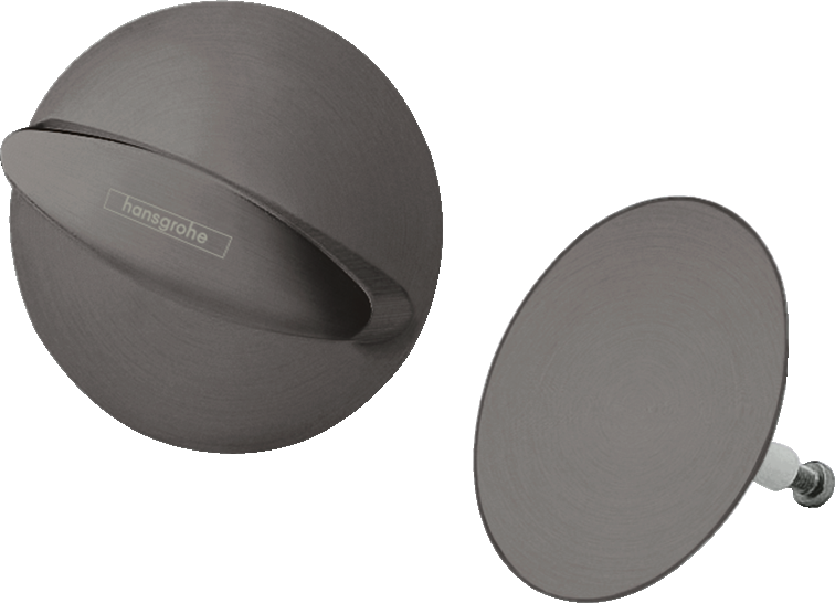 Внешняя часть системы слива-перелива для ванны hansgrohe Flexaplus 58185340 шлифованный черный хром 4700₽