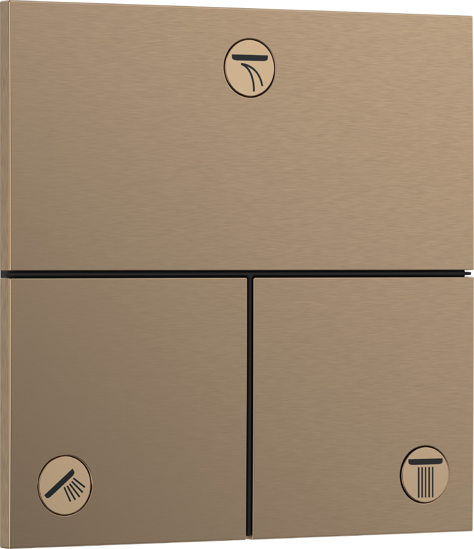Переключатель потоков hansgrohe ShowerSelect Comfort E для скрытой установки на 3 функции 15573140 шлифованная бронза 122500₽