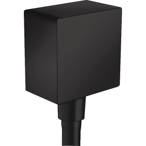 Шланговое подключение hansgrohe FixFit Square с клапаном обратного тока 26455670, матовый черный