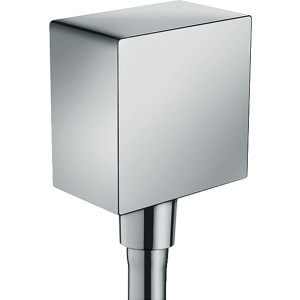Шланговое подключение hansgrohe FixFit Square с клапаном обратного тока 26455000, хром