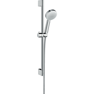 Душевой гарнитур hansgrohe Crometta 100 1jet со штангой 65 см 26652400, белый/хром
