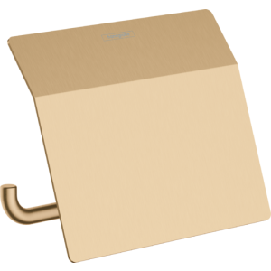Держатель для туалетной бумаги hansgrohe AddStoris с крышкой 41753140, шлифованная бронза