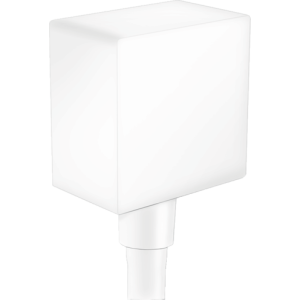 Шланговое подключение hansgrohe FixFit Square с клапаном обратного тока 26455700, матовый белый