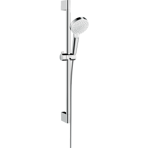 Душевой гарнитур hansgrohe Crometta 100 Vario, 2 режима, со штангой 65 см 26532400, белый/хром
