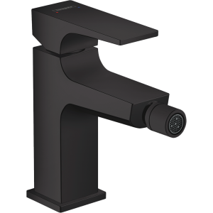 Смеситель для биде hansgrohe Metropol со сливным клапаном Push-Open 32520670, матовый черный