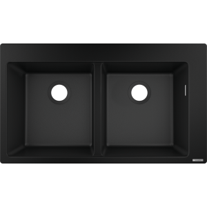 Кухонная мойка hansgrohe S51 S510-F770 врезная, с двумя чашами 370/370 43316170, черный графит