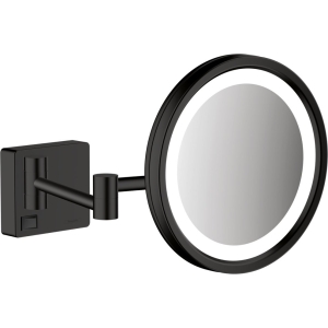 Косметическое зеркало hansgrohe AddStoris с подсветкой 41790670, матовый черный