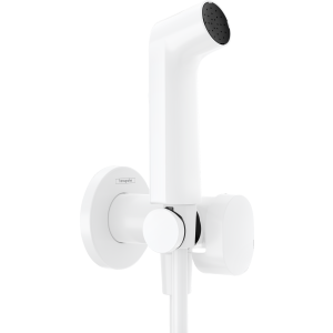 Гигиенический душ hansgrohe 1jet S со смесителем, держателем и шлангом 125 см 29232700, матовый белый