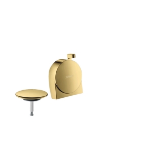 Внешняя часть системы налива/слива-перелива для ванны hansgrohe Exafill S 58117990, полированное золото