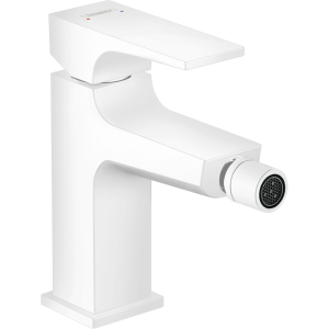 Смеситель для биде hansgrohe Metropol со сливным клапаном Push-Open 32520700, матовый белый