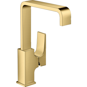 Смеситель для раковины hansgrohe Metropol 230 с поворотным изливом 32511990, полированное золото