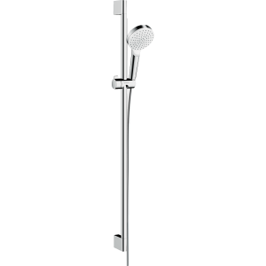 Душевой гарнитур hansgrohe Crometta 100 1jet со штангой 90 см 26537400, белый/хром
