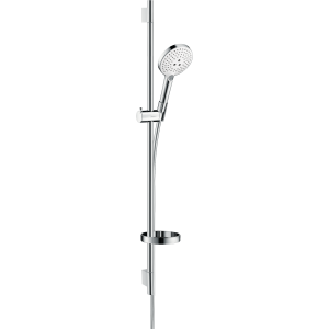 Душевой гарнитур hansgrohe Raindance Select S 120 3jet со штангой 90 см и мыльницей 26631400, белый/хром