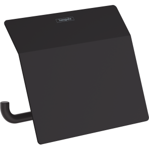 Держатель для туалетной бумаги hansgrohe AddStoris с крышкой 41753670, матовый черный